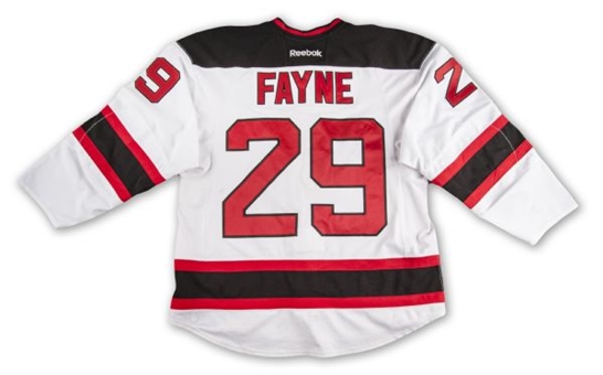 2012-13 Mark Fayne New Jersey Devils Game Worn Road Jersey (Devils/MeiGray)